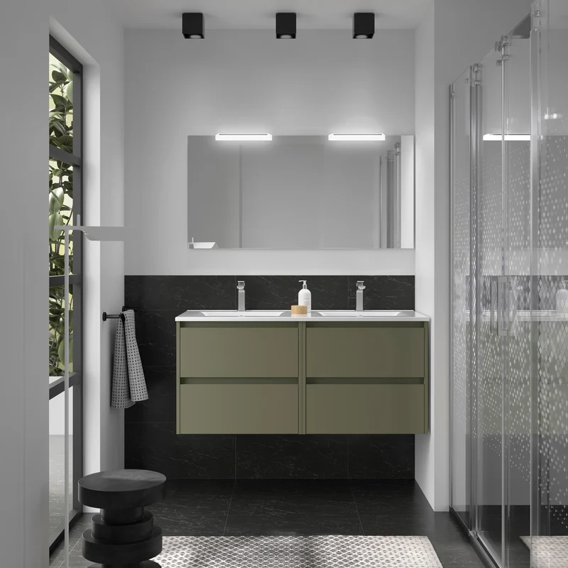 Mueble Baño NOJA 2 Cajones + Lavabo Integrado | De 60 a 140cm en 10 Acabados Premium