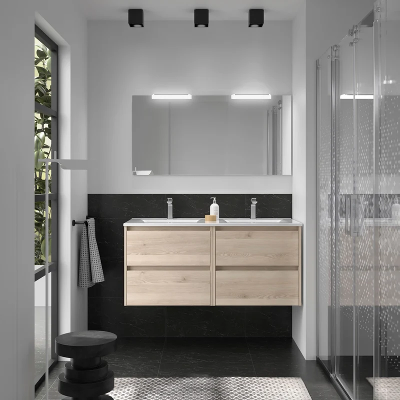Mueble Baño NOJA 2 Cajones + Lavabo Integrado | De 60 a 140cm en 10 Acabados Premium
