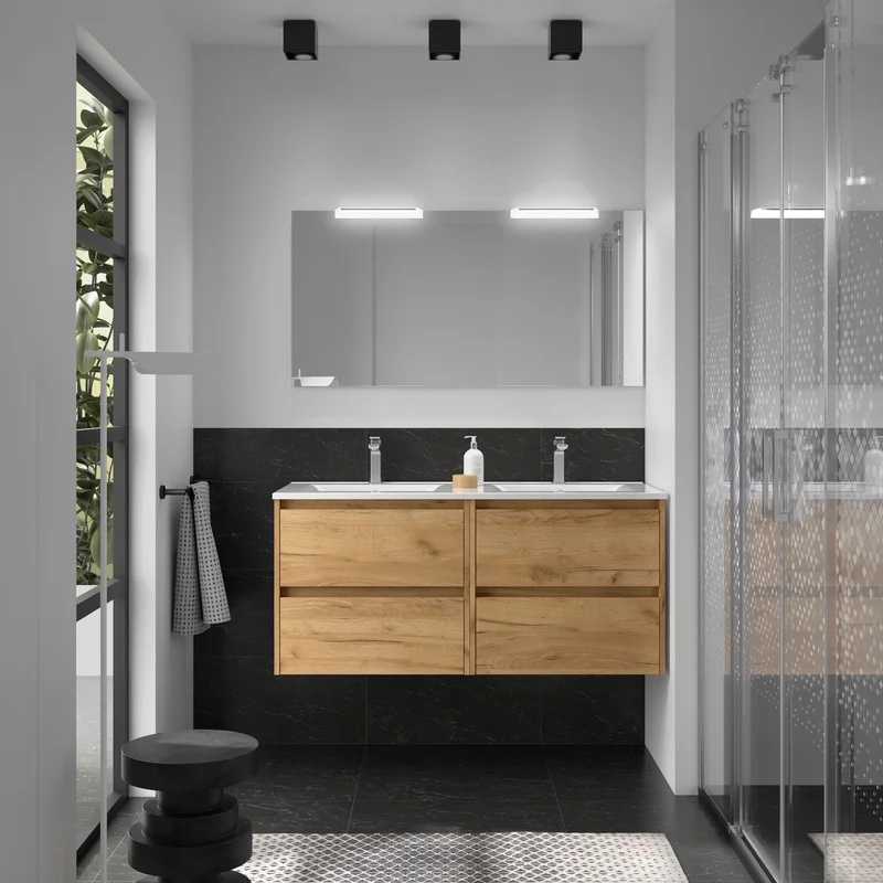 Mueble Baño NOJA 2 Cajones + Lavabo Integrado | De 60 a 140cm en 10 Acabados Premium