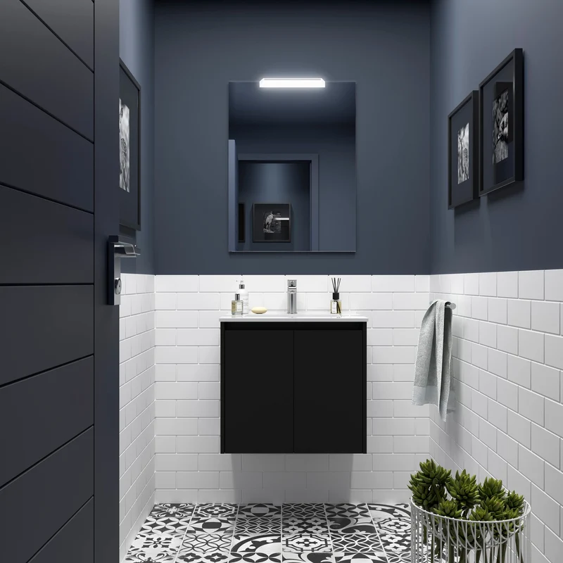 Conjunto Mueble de baño NOJA 2 Puertas + Lavabo + Espejo (de 60 a 140 cm)