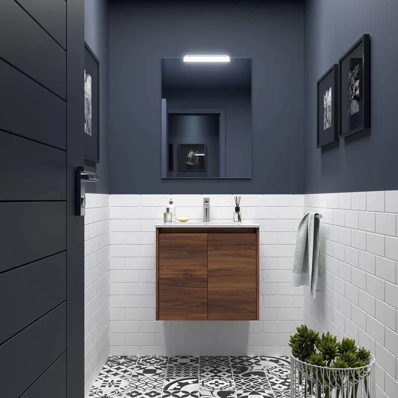 Conjunto Mueble de baño NOJA 2 Puertas + Lavabo + Espejo (de 60 a 140 cm)