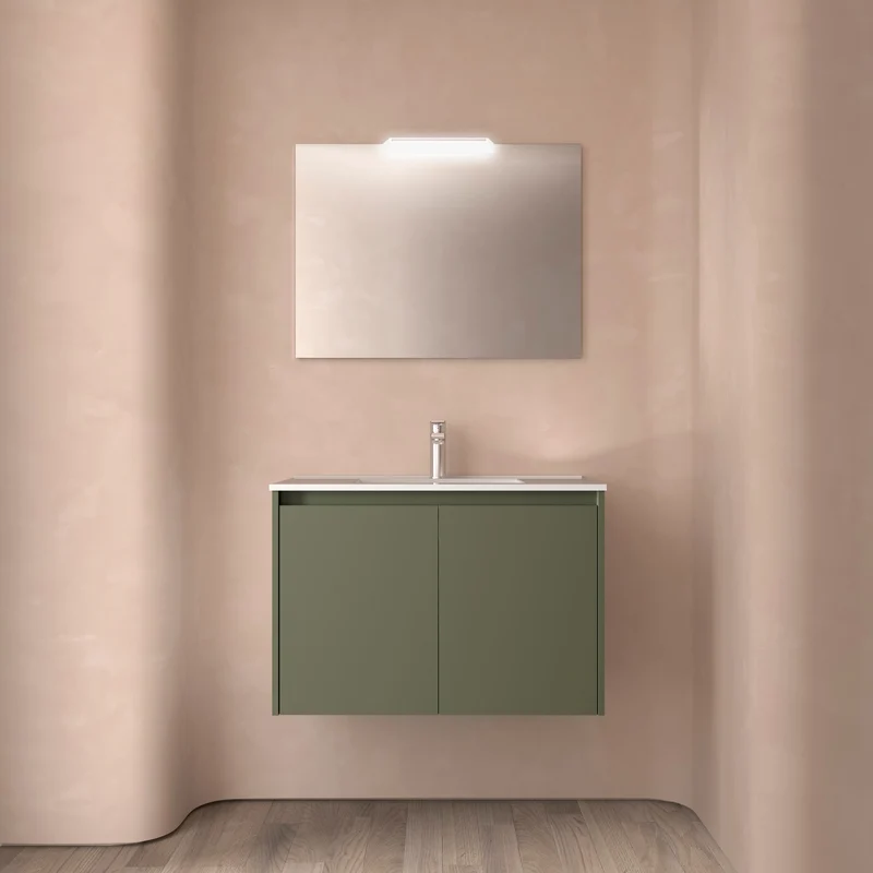 Conjunto Mueble de baño NOJA 2 Puertas + Lavabo + Espejo (de 60 a 140 cm)