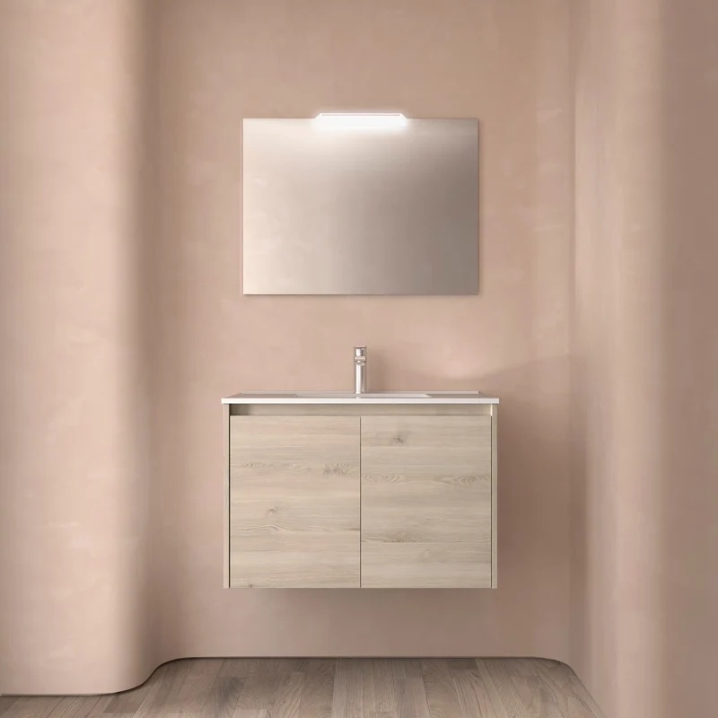 Conjunto Mueble de baño NOJA 2 Puertas + Lavabo + Espejo (de 60 a 140 cm)