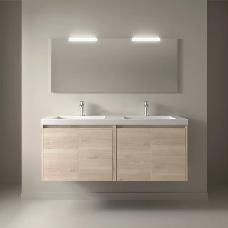 Conjunto Mueble de baño NOJA 2 Puertas + Lavabo + Espejo (de 60 a 140 cm)