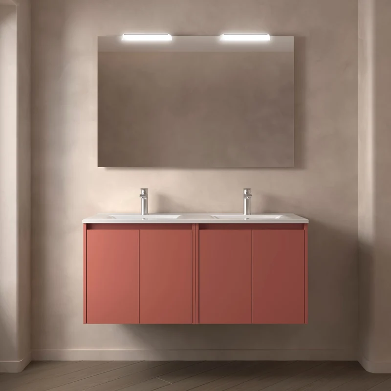 Conjunto Mueble de baño NOJA 2 Puertas + Lavabo + Espejo (de 60 a 140 cm)
