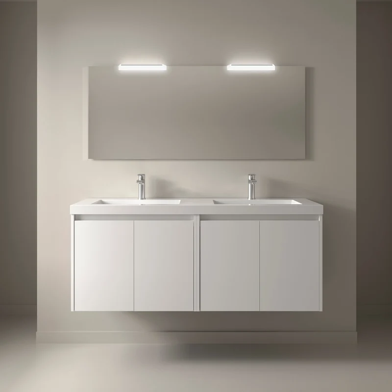 Conjunto Mueble de baño NOJA 2 Puertas + Lavabo + Espejo (de 60 a 140 cm)