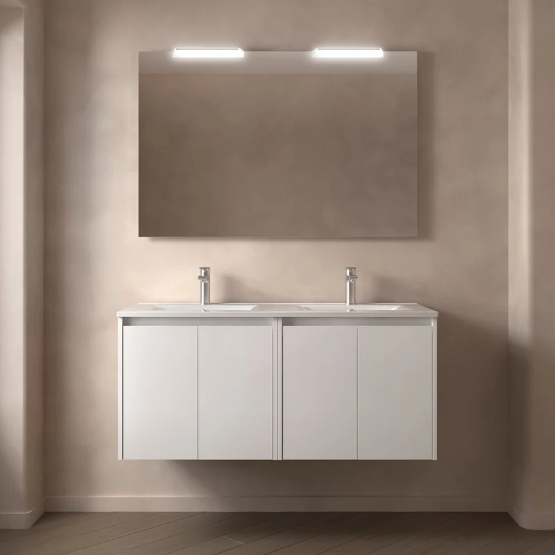 Conjunto Mueble de baño NOJA 2 Puertas + Lavabo + Espejo (de 60 a 140 cm)