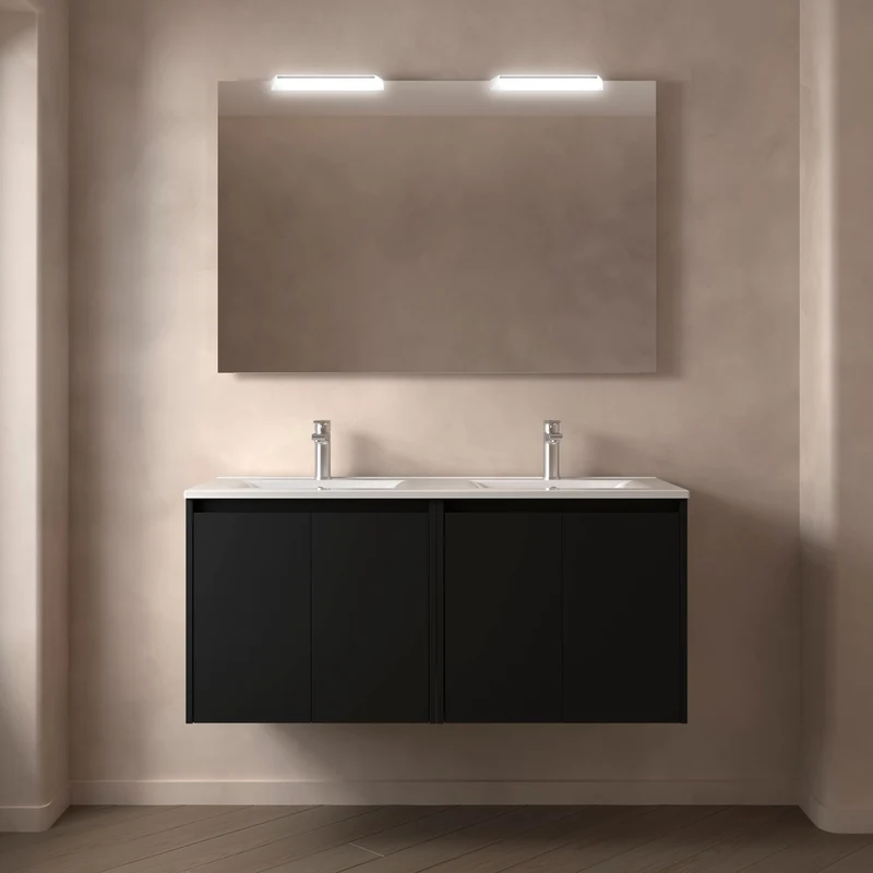 Conjunto Mueble de baño NOJA 2 Puertas + Lavabo + Espejo (de 60 a 140 cm)