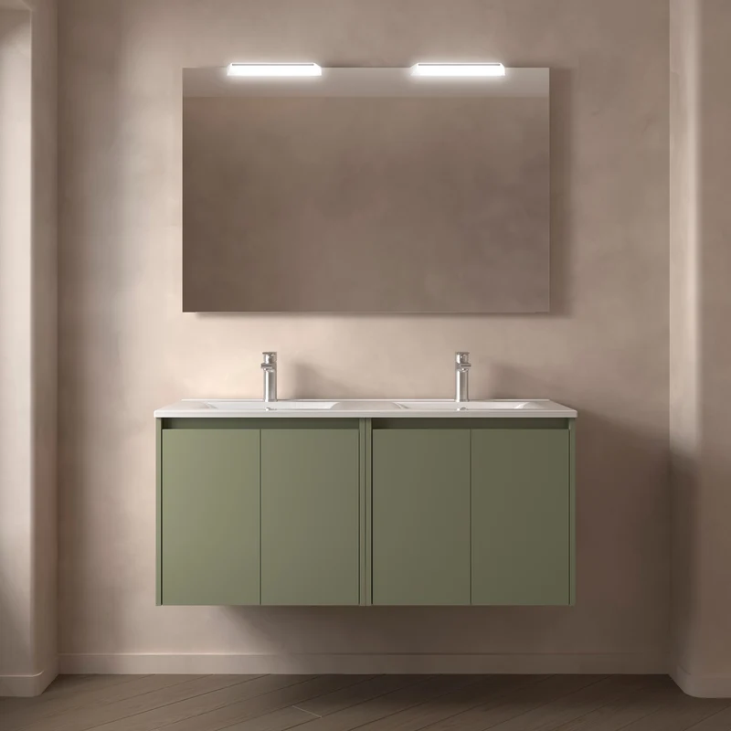 Conjunto Mueble de baño NOJA 2 Puertas + Lavabo + Espejo (de 60 a 140 cm)