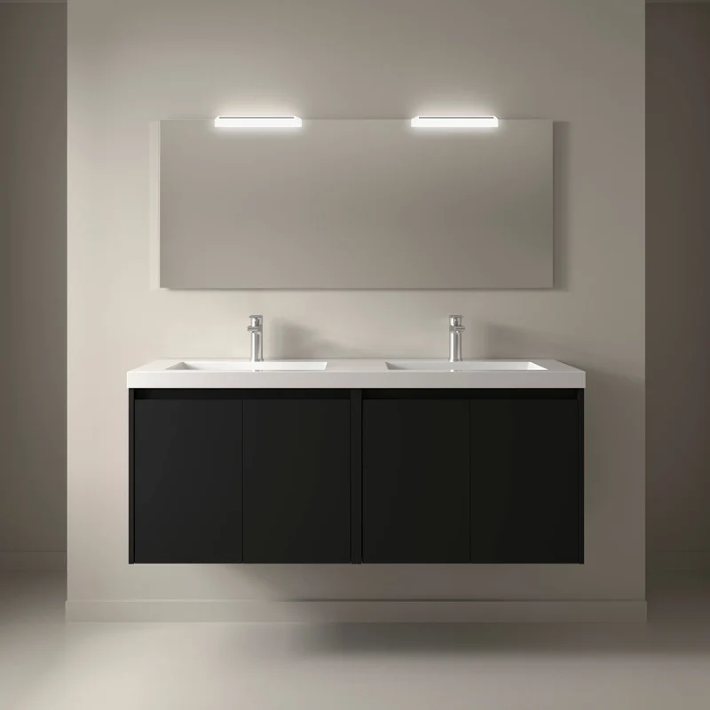 Conjunto Mueble de baño NOJA 2 Puertas + Lavabo + Espejo (de 60 a 140 cm)