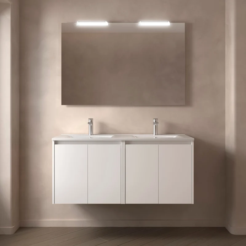 Conjunto Mueble de baño NOJA 2 Puertas + Lavabo + Espejo (de 60 a 140 cm)
