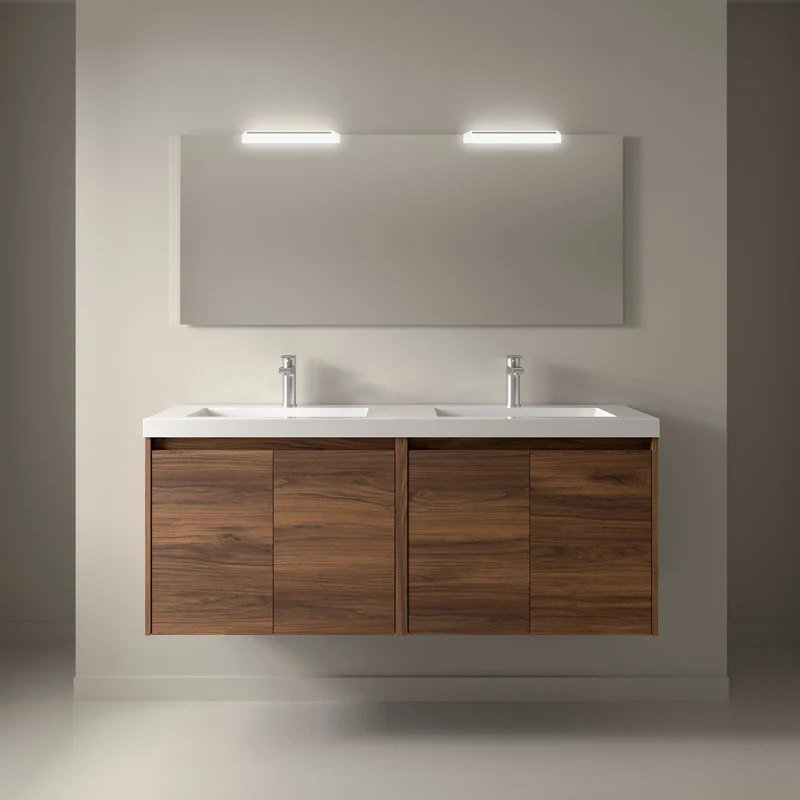 Conjunto Mueble de baño NOJA 2 Puertas + Lavabo + Espejo (de 60 a 140 cm)