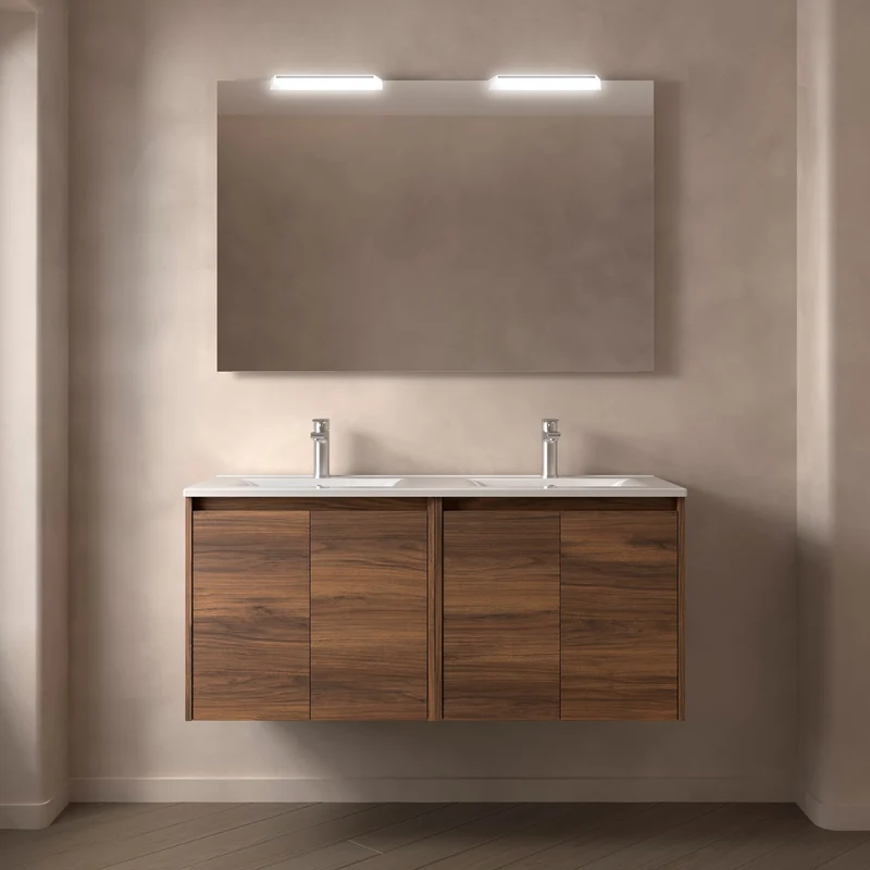Conjunto Mueble de baño NOJA 2 Puertas + Lavabo + Espejo (de 60 a 140 cm)