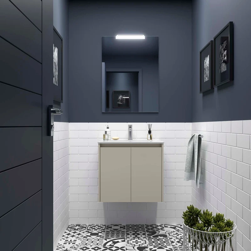 Conjunto Mueble de baño NOJA 2 Puertas + Lavabo + Espejo (de 60 a 140 cm)