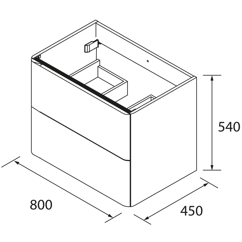 Mueble de baño UNIIQ 2 cajones + Lavabo