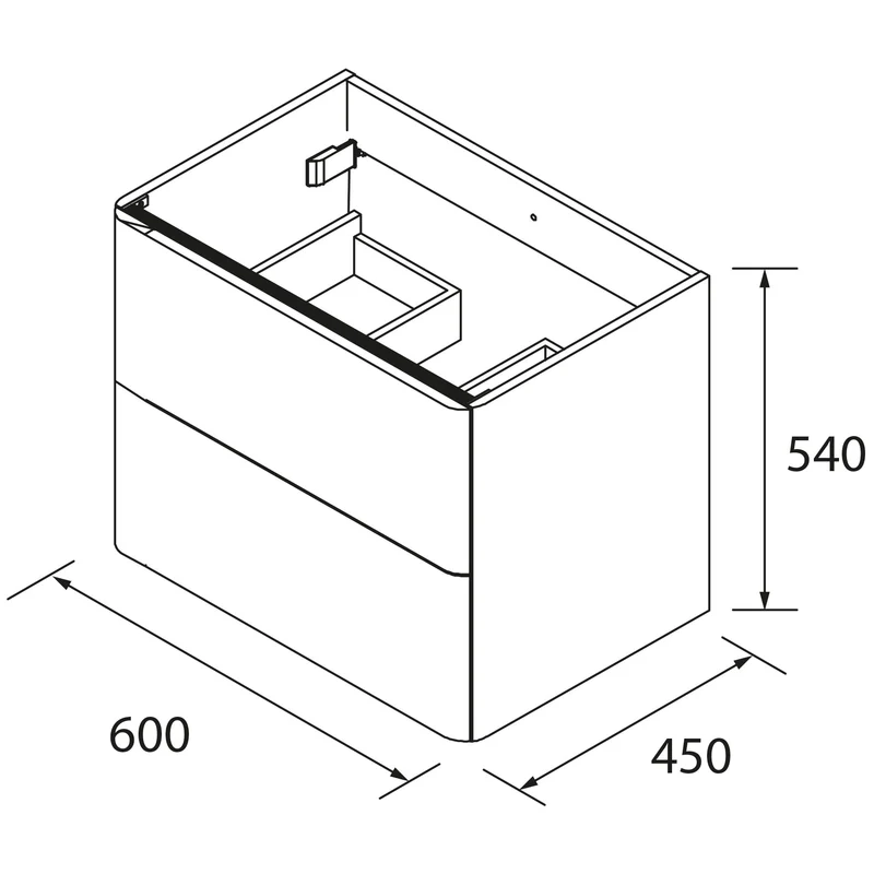 Mueble de baño UNIIQ 2 cajones + Lavabo