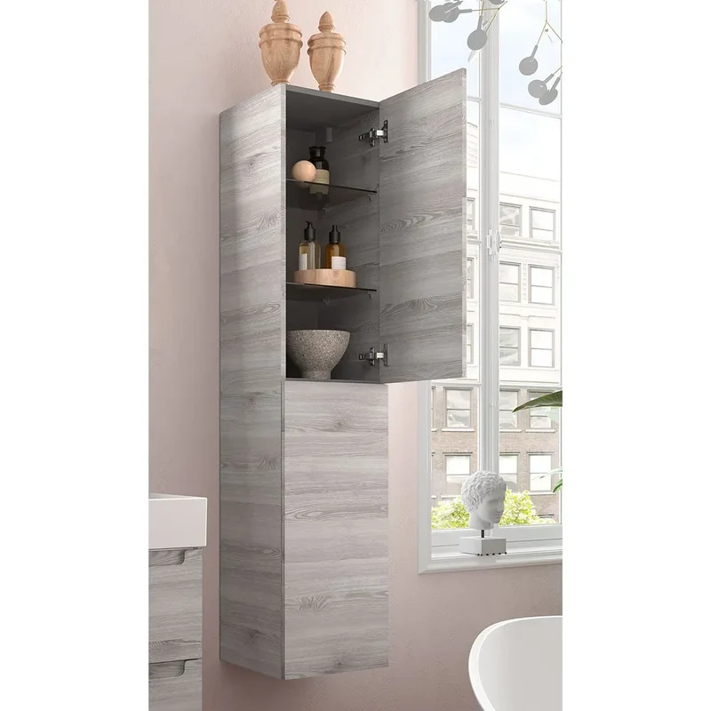 Mueble de Baño Suspendido con Lavabo y 2 Cajones Salgar Fussion Line Pino Bahía
