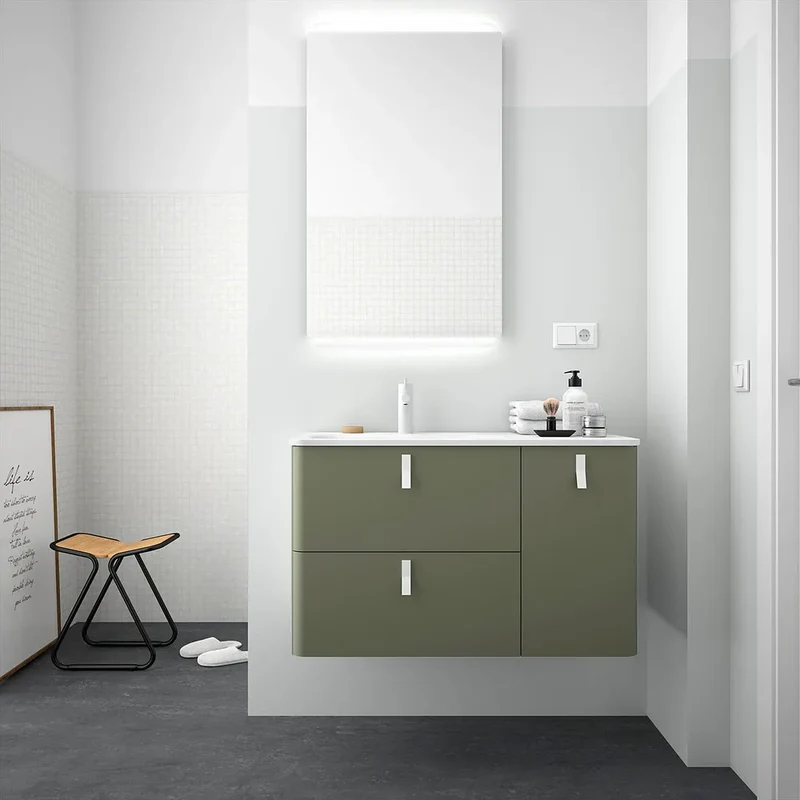 Mueble de Baño con Lavabo Salgar Uniiq 120 cm Verde Bosque