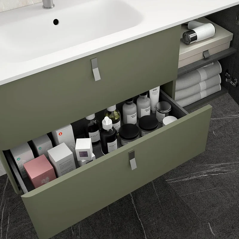 Mueble de Baño con Lavabo Salgar Uniiq 120 cm Verde Bosque