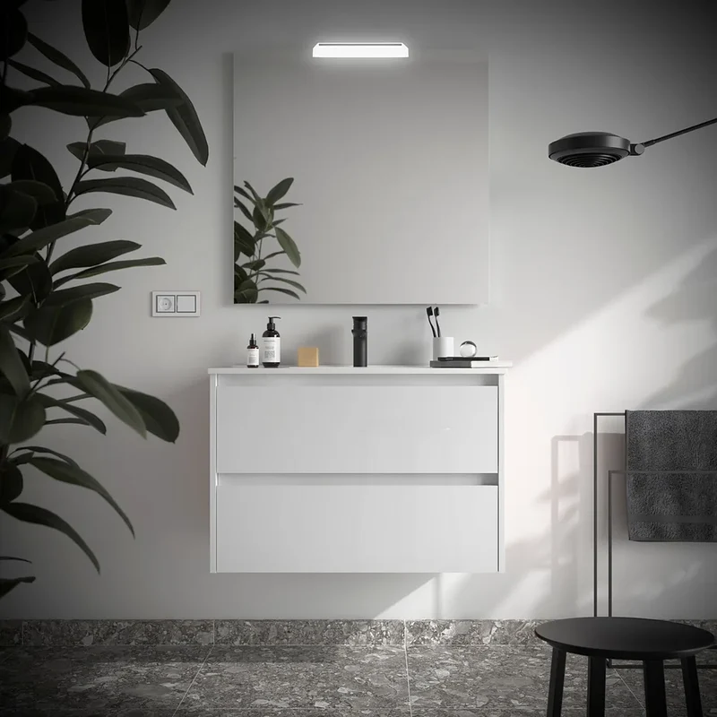 Mueble de Baño con Lavabo y 2 Cajones Salgar Noja