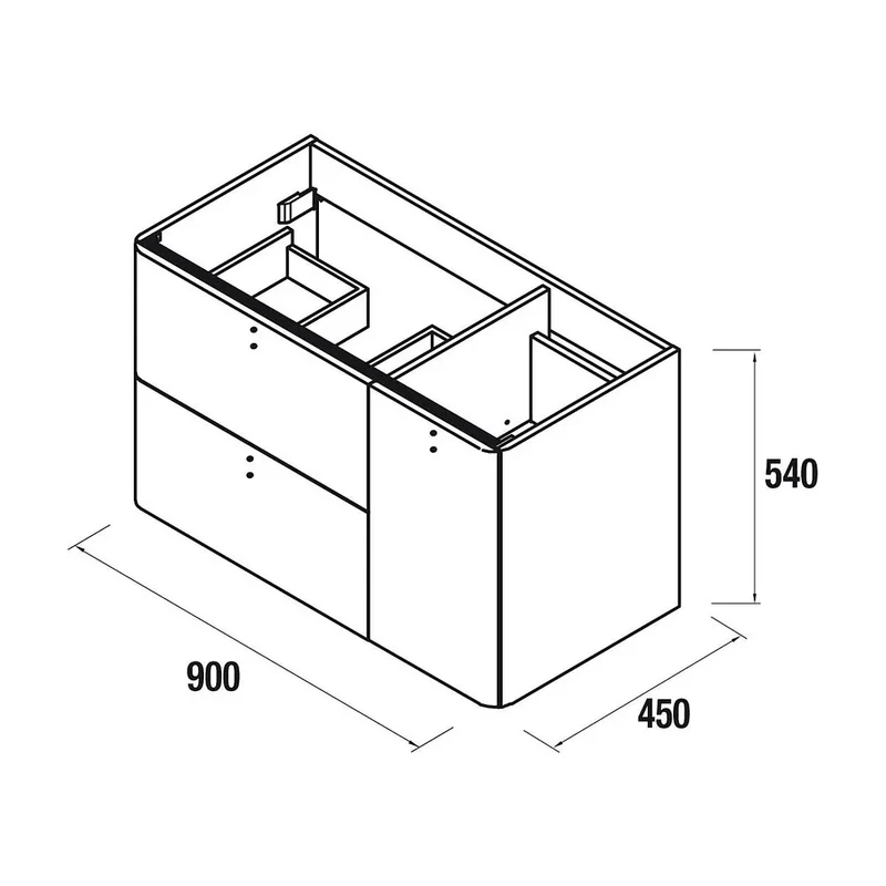 Mueble de Baño con Lavabo Salgar Uniiq 90 cm Blanco Mate