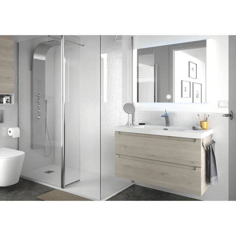 Mueble de Baño con Lavabo y 2 Cajones Salgar Monterrey 100 cm