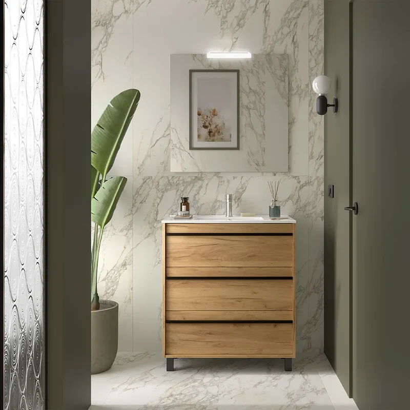 Mueble de Baño con Lavabo y 3 Cajones Salgar Attila