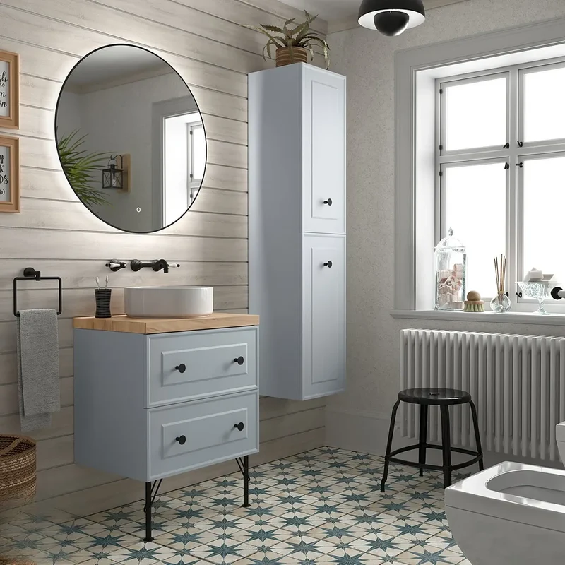 Mueble de Baño 2 Cajones Salgar Renoir Azul