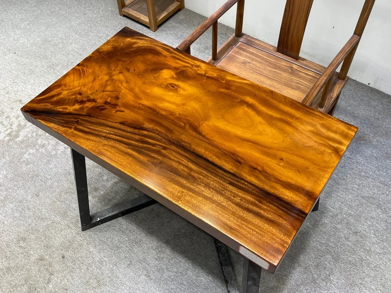 Rustic Solid Wood Slab Coffee Table