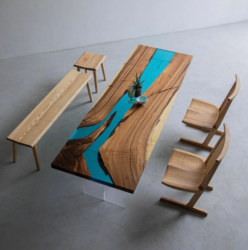 Sleek River Epoxy Resin Table