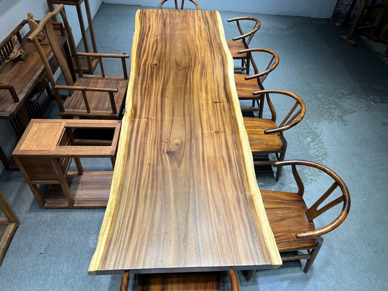 Solstice Real Wood Slab Dining Table