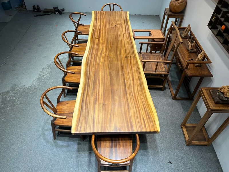 Solstice Real Wood Slab Dining Table