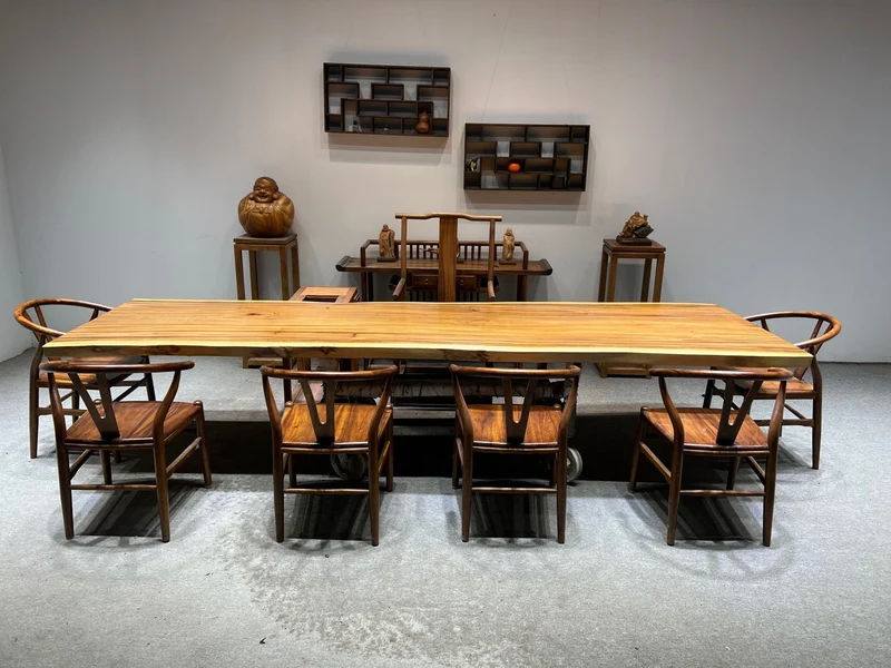 Solstice Real Wood Slab Dining Table
