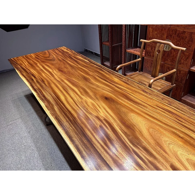 Whimsy Long Walnut Wood Slab Table