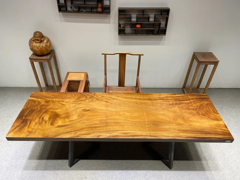 Luminous live Edge Hardwood Monkey Pod Dining table