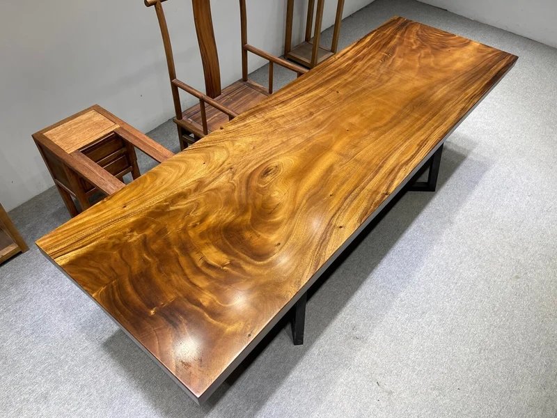 Luminous live Edge Hardwood Monkey Pod Dining table