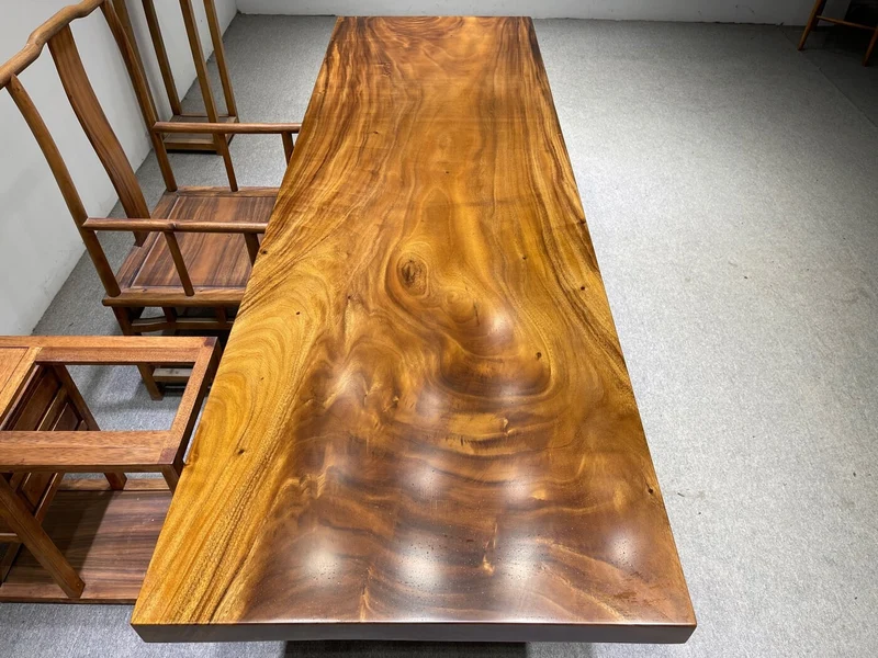 Luminous live Edge Hardwood Monkey Pod Dining table