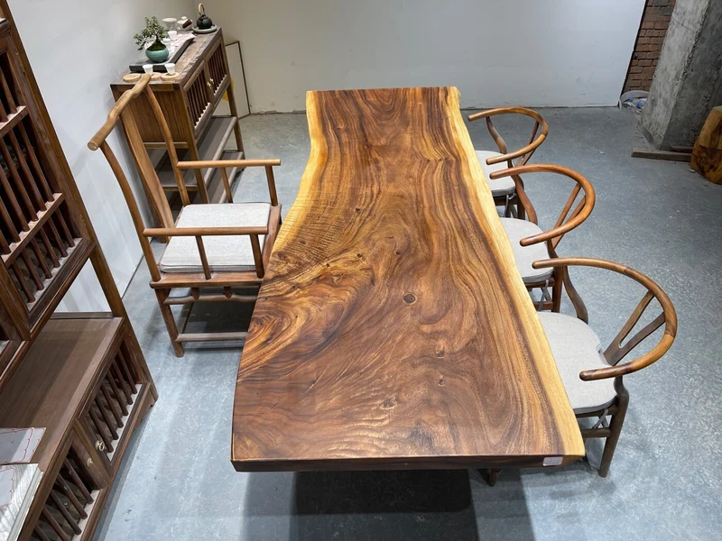 Natural Harmony South American Walnut Slab Table