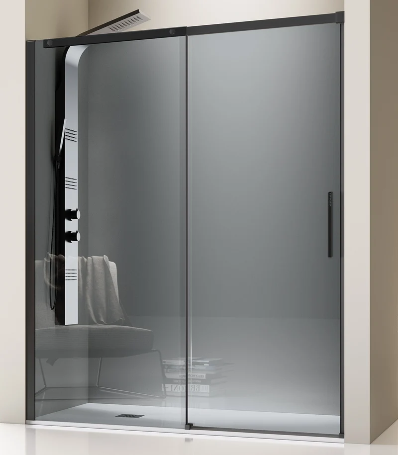Mampara Frontal LUNA LU102 | Frontal con 1 Puerta Corredera | Robusta y Sin Perfil Inferior