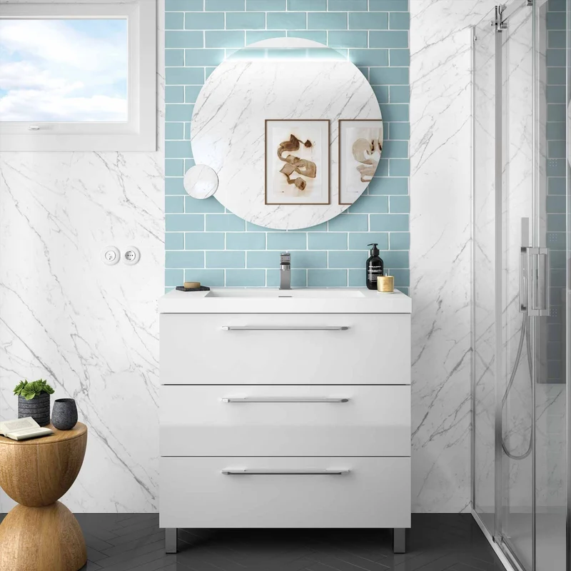 Lavabo TOSCANA Una Poza CARGA MINERAL BLANCA