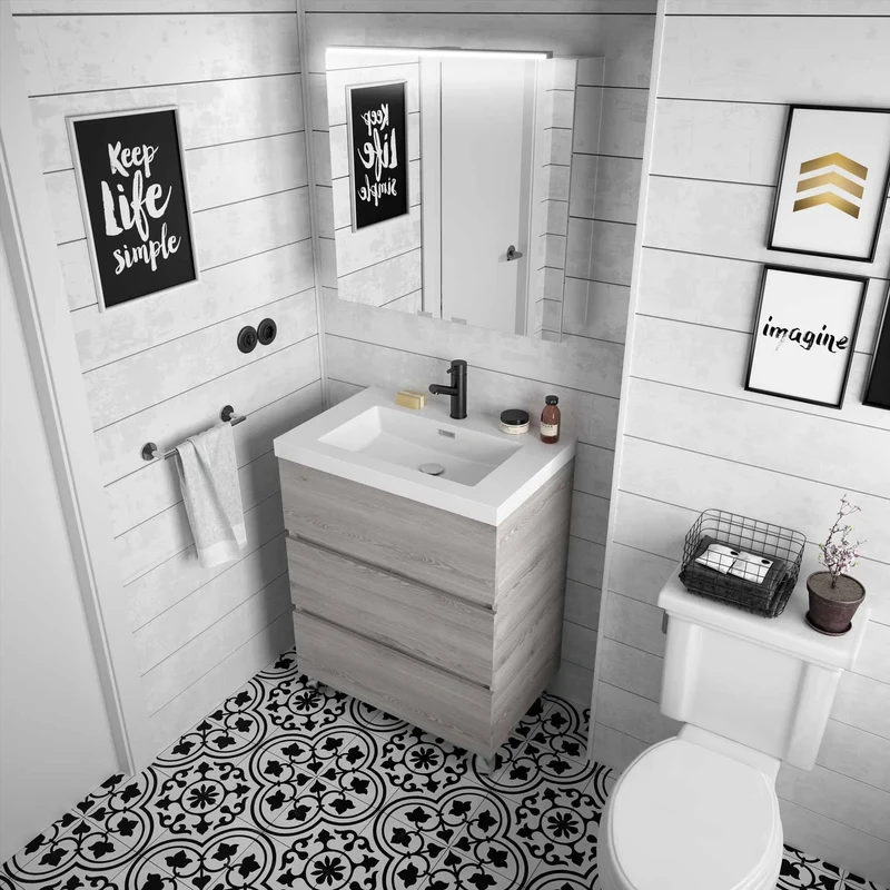 Lavabo TOSCANA Una Poza CARGA MINERAL BLANCA