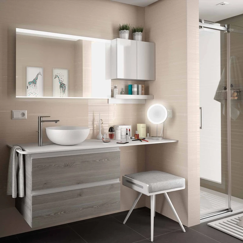 Lavabo de posar ALTIRO PORCELANA BLANCA MATE de 390 x 140 mm
