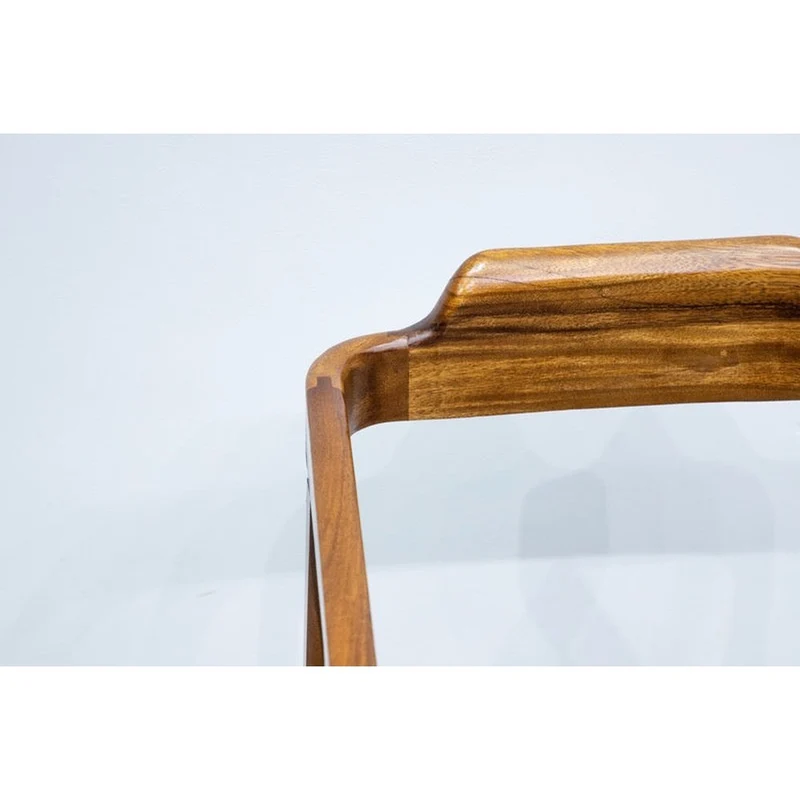 HANSEN Solid Wood Armchair with Leather