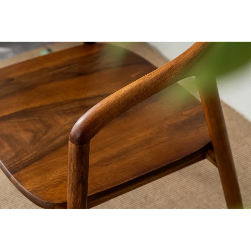 GREW Modern South American Walnut Wood Family Armchair