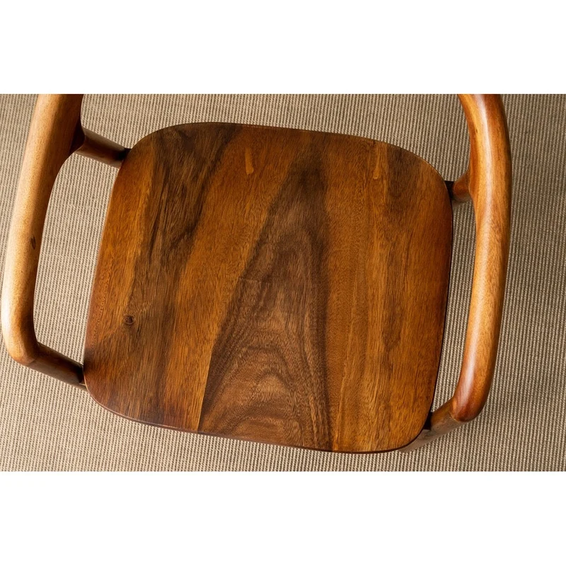 GREW Modern South American Walnut Wood Family Armchair