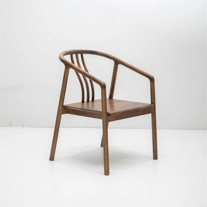 Handmade Sleek Solid Wood Armchair