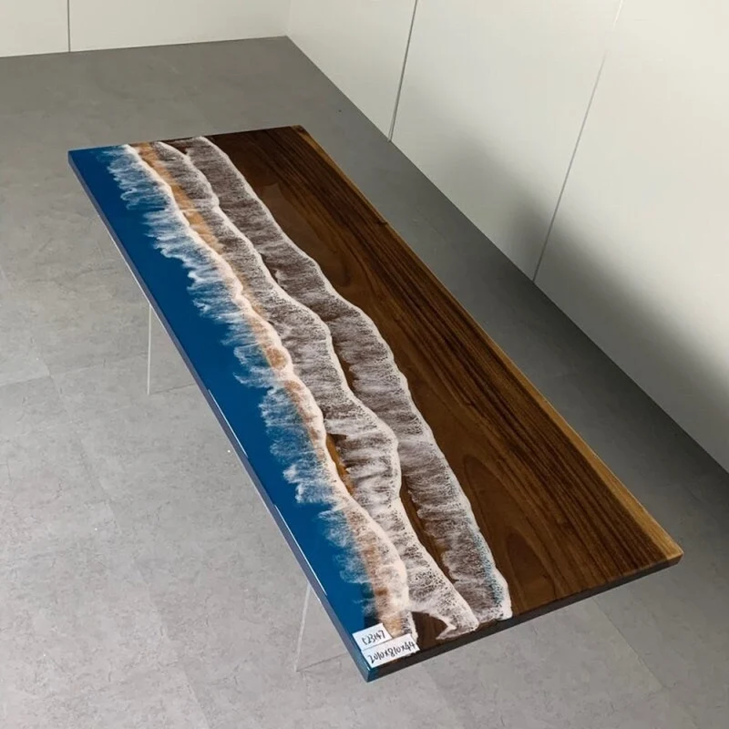 Essence Deep Color Ocean Seaside Epoxy Resin Table