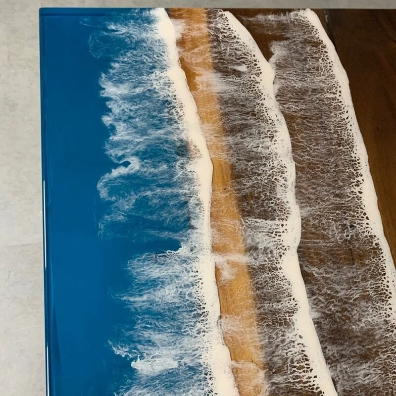 Essence Deep Color Ocean Seaside Epoxy Resin Table