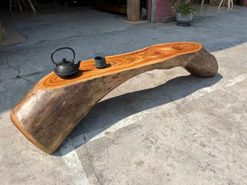 Aegis Long Solid Camphor Wood Coffee Table