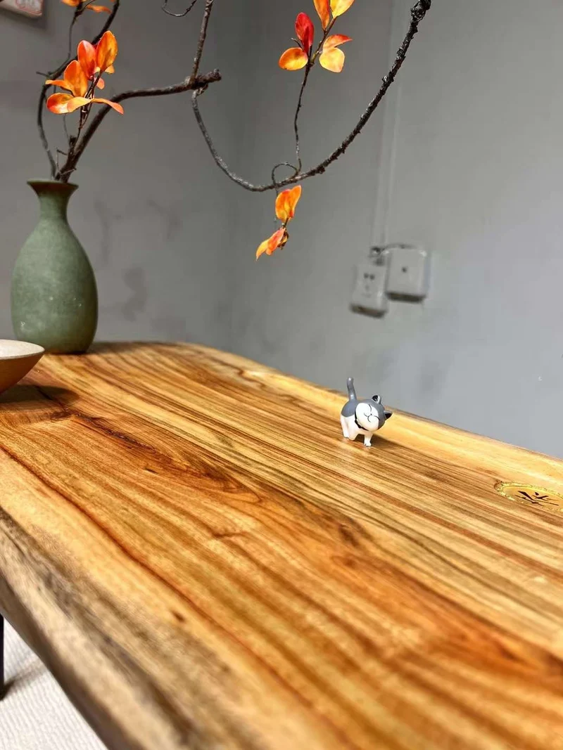 Japanese Style Live Edge Solid Wood Coffee Table